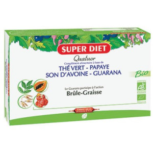Quatuor Guarana Brûle-Graisse Bio - 20 ampoules
