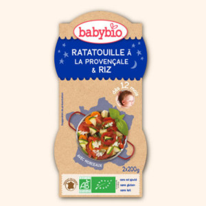 Bol Bonne Nuit - Ratatouille à la Provençale & Riz, 2x200g