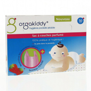 Sac à Couches Parfumé Senteur Fraise - 50 sacs
