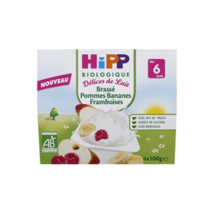 Brassé Pommes Bananes Framboises - 4x100g