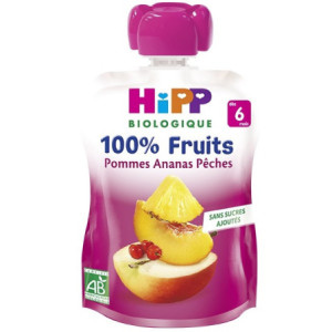 Gourde Pommes Ananas Pêches - 90g