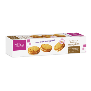 Biscuits fourrés saveur Café, 12 biscuits