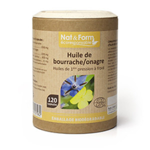 Bourrache onagre Ecocert, 120 cpasules
