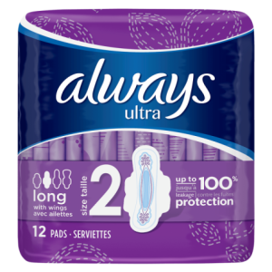 ALWAYS Ultra Long (Taille 2) Serviettes Hygiéniques avec Ailettes - 12 Serviettes