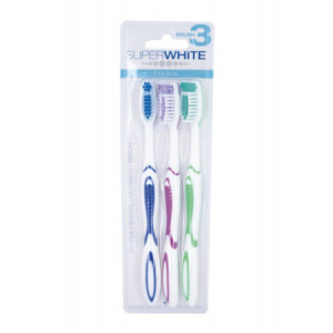 Brosses à dents SUPERWHITE BRUSH 3 souple - 3 unités