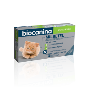Biocanina Milbetel Vermifuge Petit Chat et Chaton de 0,5 à 2kg - 2 comprimés
