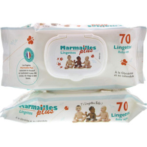 Marmailles Plus Lingettes bébés - 70 Lingettes 