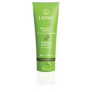 Laino Gel Douche Exfoliant Thé vert - Feuilles de Menthe - 200ml