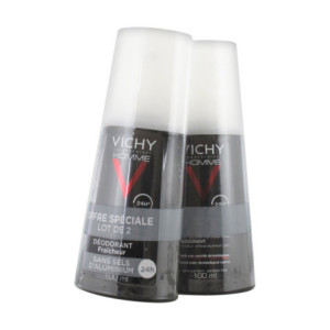 Vichy Homme Déodorant Ultra-Frais Vaporisateur - Lot de 2 x 100 ml