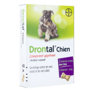 Bayer Drontal chien - 2 comprimés