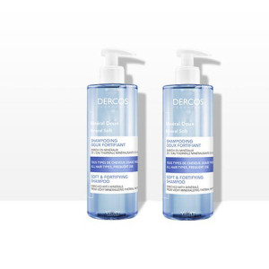  DERCOS MINERAL DOUX Shampooing Doux Fortifiant - 2x400ml