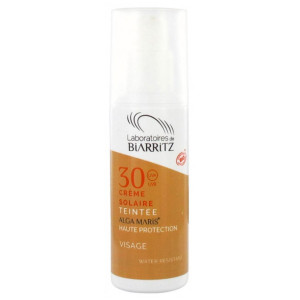 Biarritz Alga Maris Crème Solaire Teintée Visage SPF 30 Teinte : Dorée Bio - 50 ml 