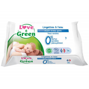 Lingettes Écologiques à 99% d’Eau - 56 lingettes