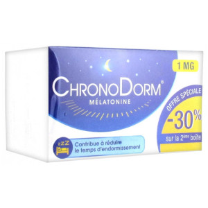 ChronoDorm Mélatonine 1 mg - Lot de 2 x 30 Comprimés