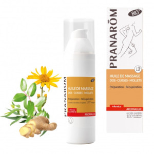 Pranarôm Aromalgic Huile De Massage Dos Cuisses Mollets Bio - 100ml 
