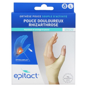 Orthèse Pouce Souple d'Activité Pouce Douloureux Rhizarthrose Main Droite - Taille : L