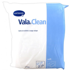 Hartmann Vala Clean Gants de Toilette à Usage Unique - 50 Pièces