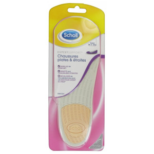 Scholl ExpertSupport Semelles de Confort Chaussures Plates et Étroites 35,5-40,5 - 1 paire