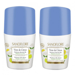 Sanoflore Vent De Citrus Roll-on Bio - Lot de 2x50ml 