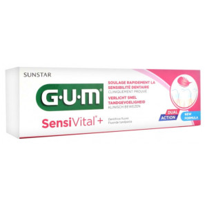 GUM Sensivital+ Dentifrice Fluoré - 75 ml