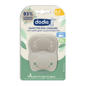 Dodie sucette anatomique 0-2 mois éco conçue - Lot de 2