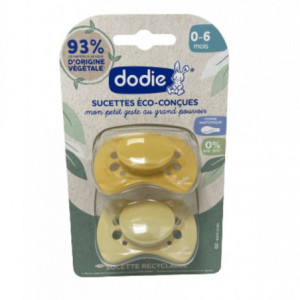 Dodie sucette anatomique 0-6 mois éco conçue - Lot de 2