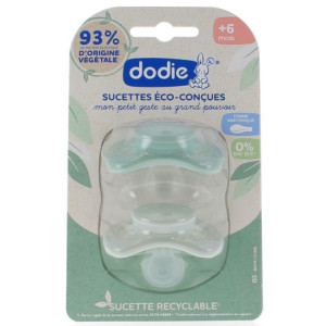 Dodie sucette anatomique +6 mois éco conçue - Lot de 2