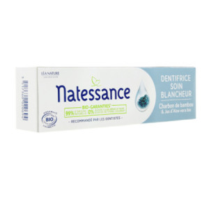 Natessance Dentifrice Soin Blancheur Charbon de Bambou Bio - 75 ml