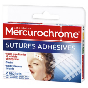 Mercurochrome Sutures Adhésives - 2 Sachets