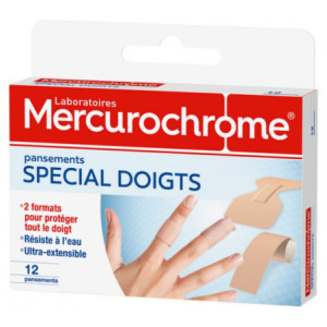 Mercurochrome Spécial Doigts - 12 Pansements