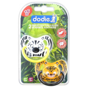Dodie Duo Jungle  Sucettes Physiologiques Silicone 6 Mois et + N°P67 - 2 unité 