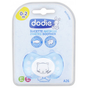 Dodie Sucette Anatomique Silicone 0-2 Mois N°A26  Chat - 1 unité