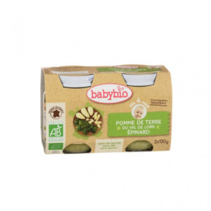 Babybio Petits Pots Pomme de terre Epinard - 2 x 130 g