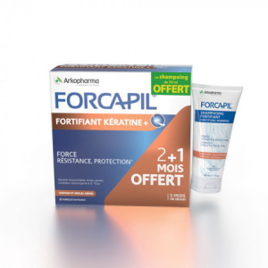Arkopharma Fortifiant Kératine+ 180 gélules + Shampooing 30ml offert 