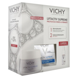 Vichy LiftActiv Supreme Soin Correcteur Anti-Rides et Fermeté 50 ml + H.A. Epidermic Filler Sérum 10 ml Offert