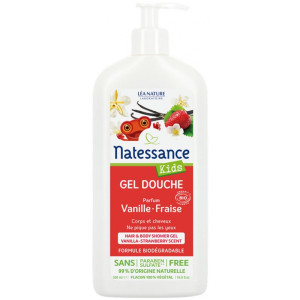 Natessance Kids Gel Douche Vanille Fraise - 500 ml