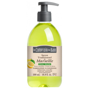Le Comptoir du Bain Savon Traditionnel de Marseille Citron-Menthe - 500ml