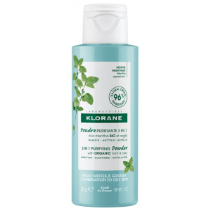 Klorane Poudre Purifiante 3en1 à la Menthe Bio et Argile - 50 g