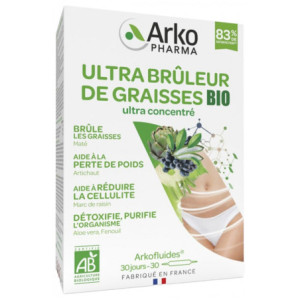 Arkofluide Bio Ultra Brûleur de Graisses Vegan - 30 Ampoules