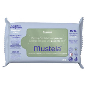 Mustela Lingettes Nettoyantes à l'Avocat - 60 Lingettes