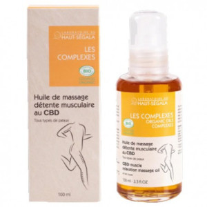 Laboratoire du Haut Ségala Huile de massage détente musculaire au CBD certifiée BIO - 100 ml