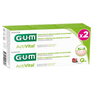 GUM Activital Dentifrice Q10 - Lot de 2 x 75 ml