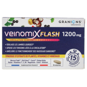 Granions Veinomix Flash 1200 mg - 30 Comprimés