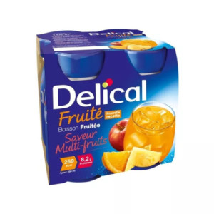 Delical Boisson Fruitée Saveur Multi-Fruits - 4 x 200 ml