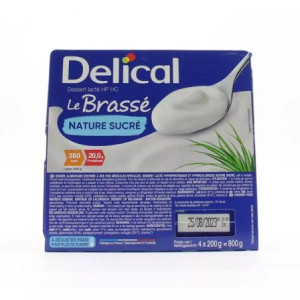  Delical Le Brasse Nature Sucre Dessert Pot- 4x200 g