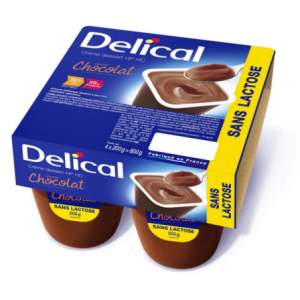 Delical Crème Dessert HP/HC Sans Lactose Chocolat - 4 x 200 g