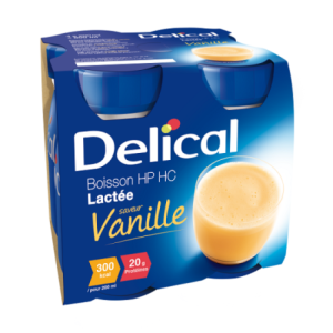Delical Boisson lactée HP/HC vanille - 4x200ml