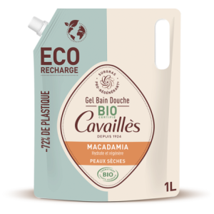 ROGE CAVAILLES Eco-Recharge Gel Bain Douche Certifié Bio Huile de Macadamia - 1L