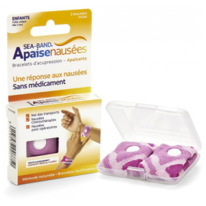 Sea Band Enfants Apaisenausées Paire de Bracelets d'Acupression Couleur : Rose - 1 unité 