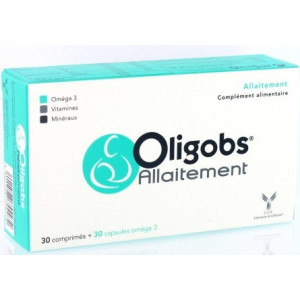 Oligobs Allaitement, 30 comprimés + 30 capsules d'oméga 3